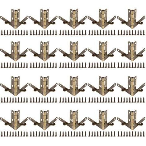 Charnière à ressort jack 33x30mm, petite charnière à sept caractères, 20 pièces par paquet (couleur bronze) (1/4)