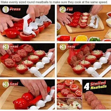 Presse à Boulettes De Viande Antiadhésive - 6 Ou 12 Trous, En Acier Inoxydable 304 - Pour Cuisiner Sans Se Salir
