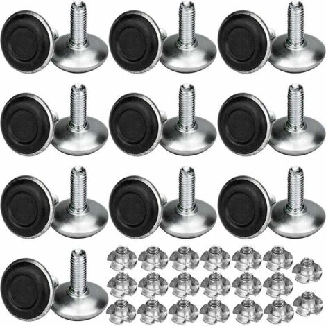 Lot de 20 Pieds Réglables pour Meubles de M8x20x30mm - Supports de Nivellement de Chaises, Tables (1/4)