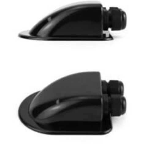 Passe-Toit IP68 QWORK Presse-Étoupes Solaire 1 Voie - Entrée Câble Étanche Caravane Bateau ABS Blanc