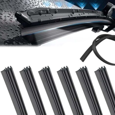 6 Pièces Essuie Glaces Recharges de Remplacement en Caoutchouc Bandes,750mm Automobile Pare Brise Lames D' essuie Glace,Bande D' essuie- Glace,Recharge Caoutchouc Platpour D'essuie Glace (1/4)