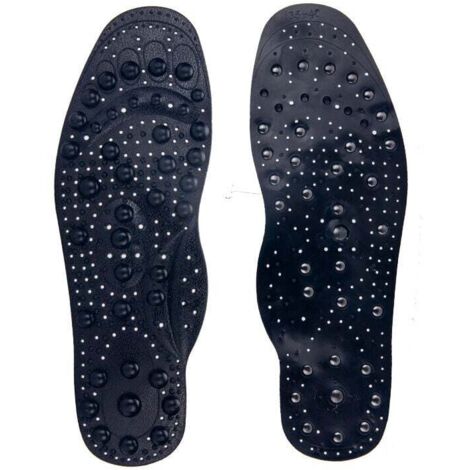 Semelles magnétiques de massage par points d'acupuncture à 68 aimants Semelles magnétiques en PVC Semelles de thérapie par acupression Semelles de massage par thérapie magnétique (1/4)