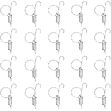 20 pcs Cage Porte Fixation Doigt Ressort, Métal Snap Loquet Crochet Multifonctionnel Cage Porte Mousqueton pour Cage Porte (1/4)