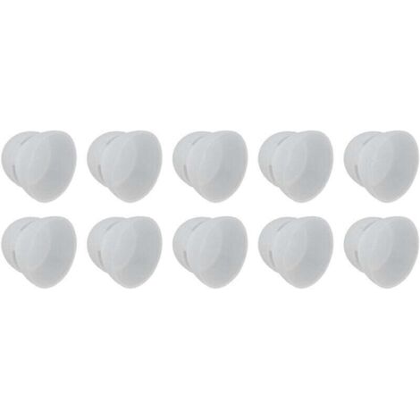 12MM grand double couche tête de tympan fermée accessoires pour aides auditives bouchons d'oreille souples double couche à tympan fermé (paquet de dix dans un sac) blanc (1/4)