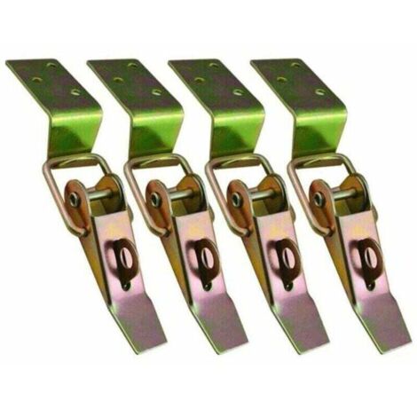 Fermoir a Levier 4 Pièces Fermeture à Ressort Loquet Bascule Petit Verrou de Tension Serrure à Pression Serrure à Levier Serrure de Bote Fermoir en Acier Inoxydable pour Coffret Bote
