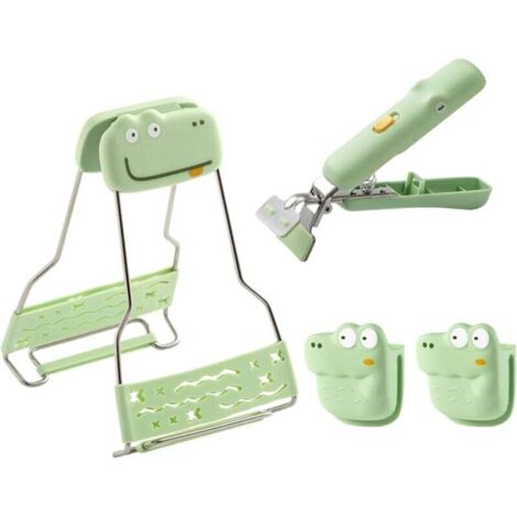 Ensemble anti-brûlure résistant à la chaleur, pince pour bol chaud en acier inoxydable, pince pour égouttoir à vaisselle anti-brûlure de cuisine, pince pour plaque chauffante anti-brûlure [Classe éner (1/4)