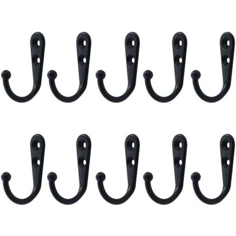 10 Pièces Crochet de Manteau Murale Vintage, Crochets Simples Patère, Crochets de Patère Porte Manteau Rétro Métal avec Vis pour Maison Porte-Manteau Salle de Bain Cuisine (1/4)