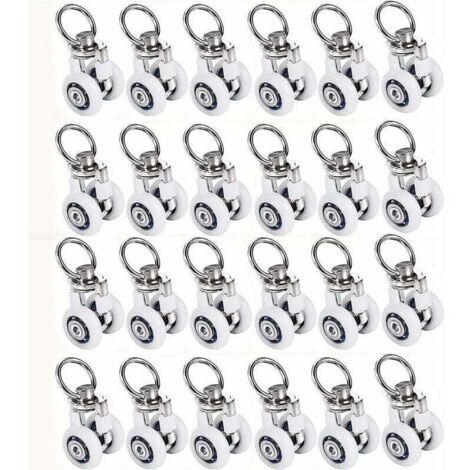 20pcs 38x20mm Rouleaux de Rail de rideau, Poulie Silencieuse,pour Accessoires Rideaux Dans Salles de Bains,Chambres (1/4)
