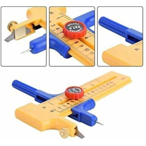 Coupe-Papier Circulaire Réglable 2-20cm - Cutter Rotatif En Plastique Pour Papier, Laminé, Kraft Et Films Optiques - Outil Précis Pour Bricolage