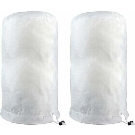 Voile d'hivernage,2 Pièces Voile D'hivernage Plante 140×200cm Blanc, Housse de Protection pour Plantes, Housse D'hivernage Arbre, Voile Hivernage avec Tirette, Jardin Vegetaux Sac Hiver Tomate T (1/4)