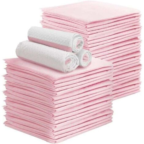 100 pièces Tapis éducateur pour chien, Super absorbants,Ultra épais,Pour chiots,Absolument étanche,Tapis d'entraînement pour chien, 33x45cm rose (1/4)