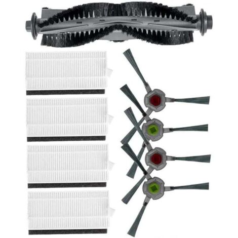 Lot 6 Filtres HEPA + 4 Brosses Latérales (2 Paires) Pour Robot Aspirateur AMIBOT Prime 2 / BL200 – Accessoires Compatibles De Qualité Tecasa