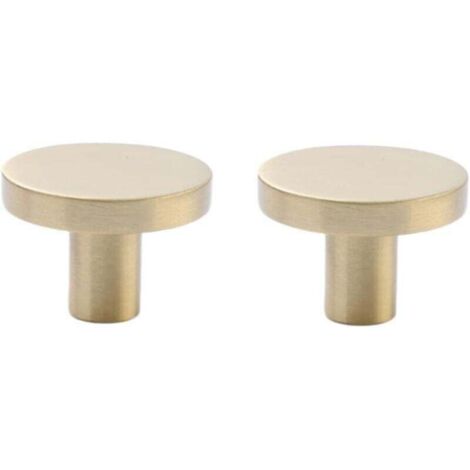 Lot de 2 poignées de tiroir en laiton pour armoire, tiroir, armoire, porte d'armoire, trou unique doré (1/4)