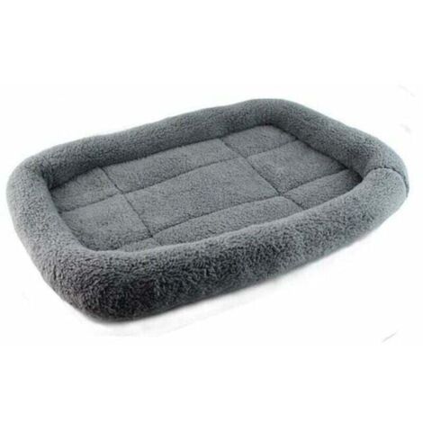 Lit rectangulaire rembourré en cachemire doux et confortable, facile à nettoyer Pour chien et chat Avec bords ronds (1/4)