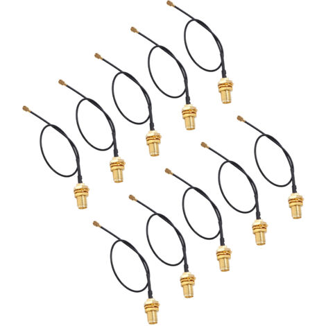 Lot De 10 Câbles D'alimentation Secteur – 2 Broches – 10A 250V – Noirs