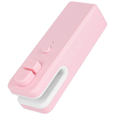 Mini machine à sceller les sacs en plastique, rechargeable par USB, pour la préparation de snacks et autres aliments, rose. (1/5)