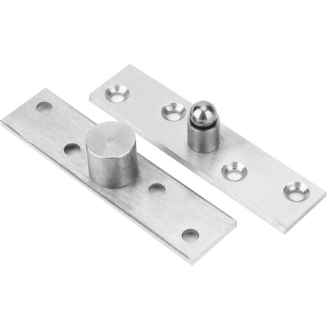 2 charnières pivotantes à 360° en acier inoxydable (2 pièces), charnières à pivot supérieur et inférieur, pièces de quincaillerie, axe neutre (1/5)