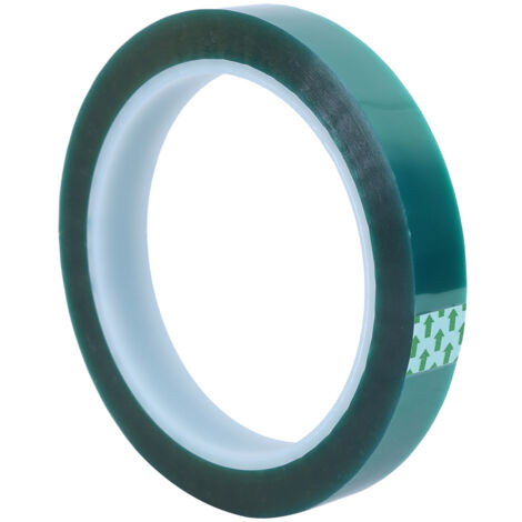 Ruban adhésif vert haute température 0,05 mm x 15 mm x 66 m, respectueux de l'environnement, pour usage industriel (1/5)