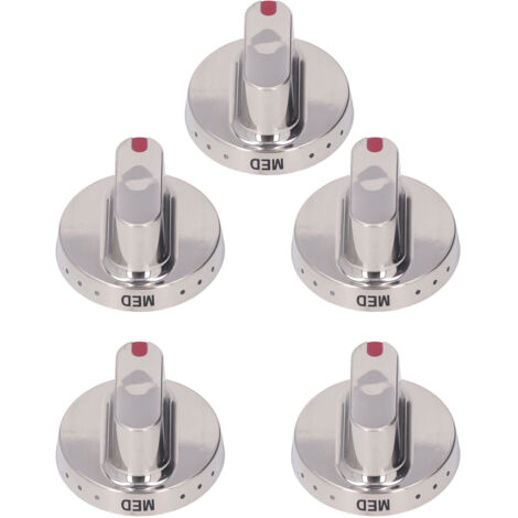 Lot de 5 boutons de commande de cuisinière à gaz en acier inoxydable pour DG6400472A et DG6400473A (1/5)