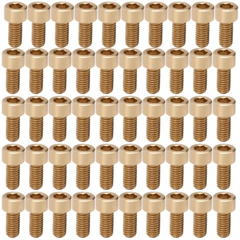 50 vis à tête hexagonale creuse en cuivre, M6 x 12 mm, outils et fournitures industrielles (1/5)
