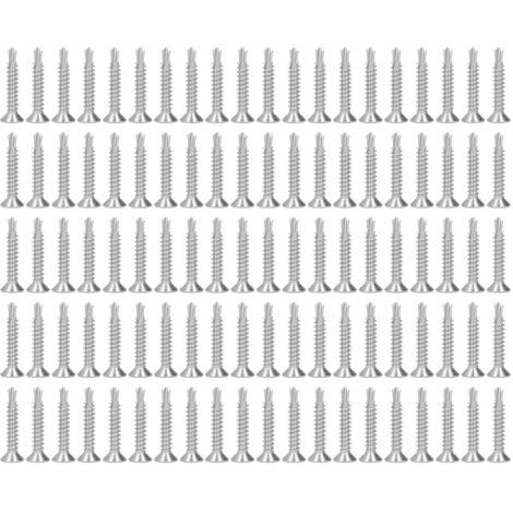 200 vis autoperceuses à tête fraisée cruciforme en acier inoxydable 410, longueur nominale 25 mm, M4.2-18 (1/5)