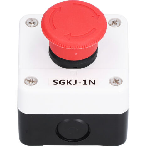 SGKJ1N Station de commande à bouton-poussoir d'arrêt d'urgence étanche, bouton-poussoir champignon pour circuits de commande automatique (1/5)