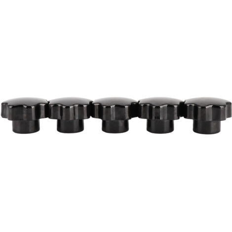 Lot de 5 poignées à molette 7 étoiles avec noyau en laiton pour outils et équipements industriels M12x50 (1/5)