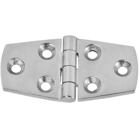 Charnière de porte 6 trous en acier inoxydable 316 poli miroir, charnières marines pour bateau 76x38mm (1/5)