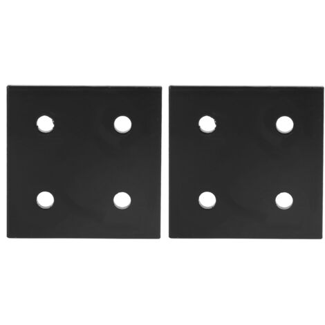 2 pièces Plaque de jonction d'angle, équerre rectangulaire, profilé en aluminium, fixation pour bois, 4 trous, 8080 (1/5)