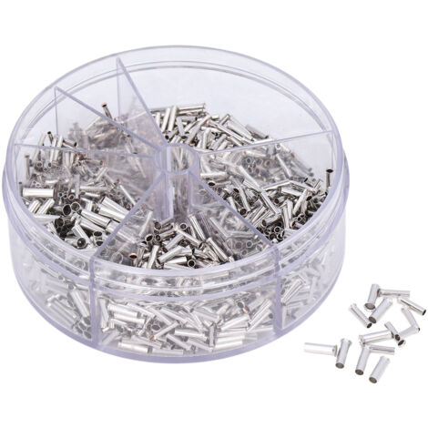 Kit de 1900 cosses à sertir non isolées de 0,5 à 2,5 mm de diamètre, calibre 1422 AWG, pour le bricolage. (1/5)