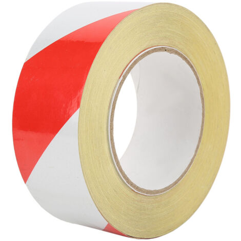 Ruban adhésif de signalisation réfléchissant rouge et blanc en PVC de sécurité, 50 mm x 46 m (1/5)