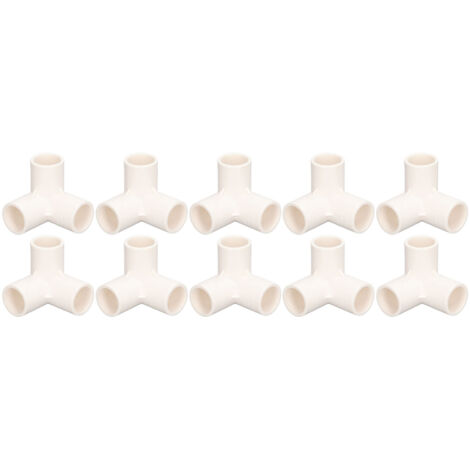 Lot De 10 Coudes PVC à 90 Degrés - Diamètre Intérieur 16 Mm - Blanc - Pour Tuyauterie - Neuf