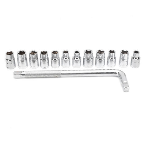 Jeu De 10 Douilles En Pouces 1/2" - SAE, 6 Pans, Pour Véhicules US - Marque SATRA - Neuf
