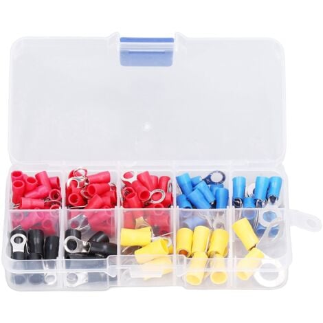 Cosses à Anneau Isolées En PVC M4 M5 M6 M8, Bornes à Sertir, Connecteurs De Câbles électriques, Connecteur Bout à Bout