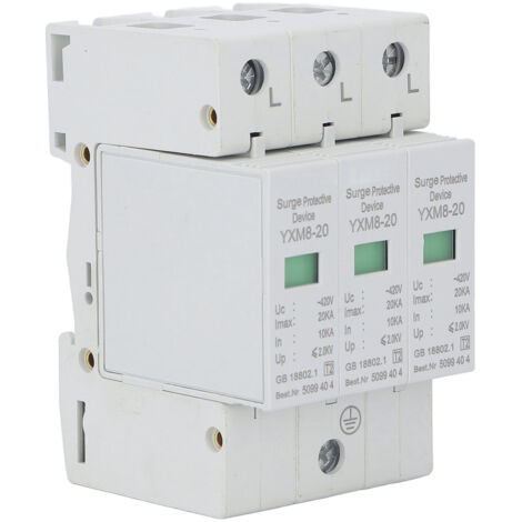 Parafoudre triphasé ignifugé 420 V pour une utilisation domestique (1/5)