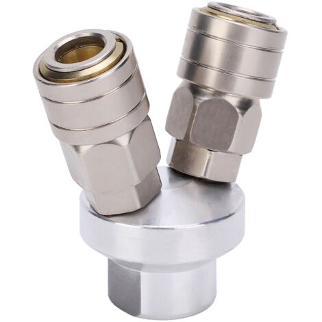 Raccord Rapide Droit G1/2 Mâle Vers 3/8" - Lot De 2 - Pour Systèmes Eau Osmose, Brumisation - Blanc