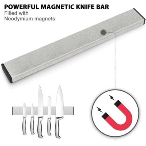 Barre Magnétique Pour Couteaux MXTIMWAN 40cm, Acier Inoxydable, Fixation Murale, Neuve