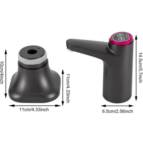 EASYSPEED Distributeurs à Eau avec 2 Adaptateurs, Pompe à Eau Automatique Distributeur d'eau Portable Rechargeable par USB, Bouteilles pour Le Camping,La Maison Et Le Bureau,Blanc