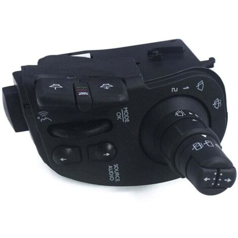 Commodo Compatible pour Clio 3, Kangoo 2 et Modus (2005-2012) essuie-Glace, Lave Glace et Commandes rglages Radio