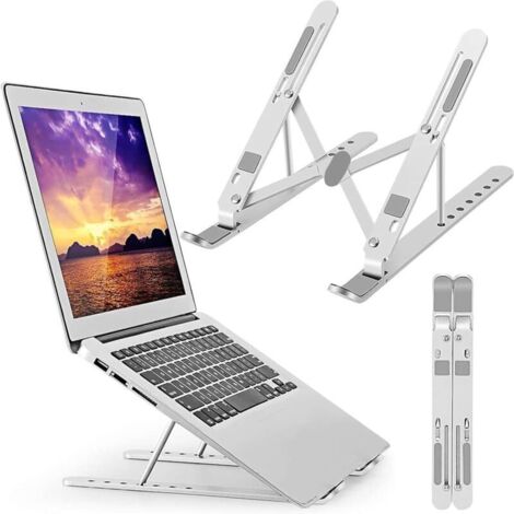Computer Stand Laptop Stand Laptop Stand Foldable Adjustable Raise（Blanc）support pour ordinateur portable pour une utilisation de bureau (1/4)