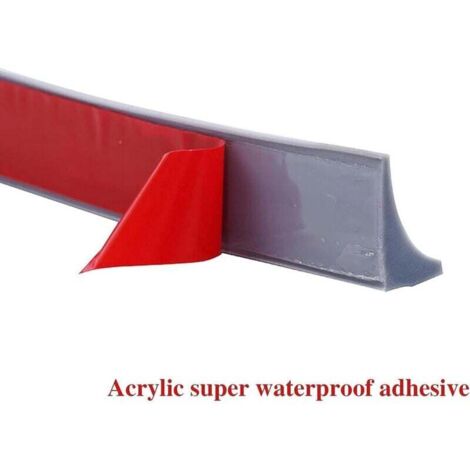 Barrière De Douche Anti-Débordement En Silicone Avec Ventouses - Joint Étanche Pliable Pour Salle De Bain