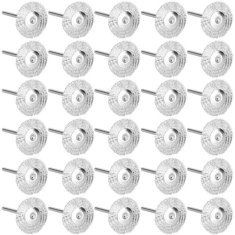 Brosses plates en fil d'acier Zoternen, lot de 30, pour la sculpture sur bois, l'élimination de la rouille, de la corrosion et de la peinture, le polissage (1/4)