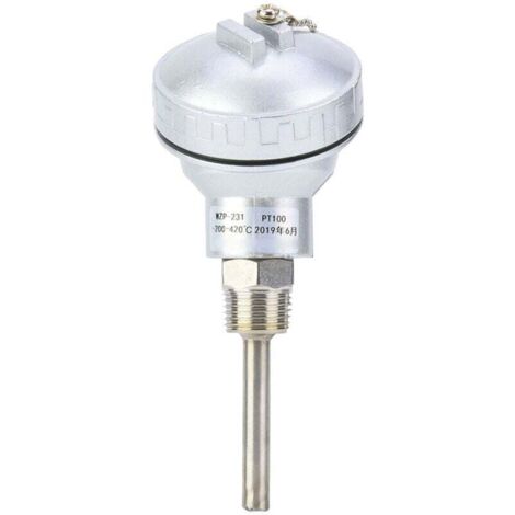 Détecteur de température à résistance Zoternen PT100, sonde thermocouple, tête de borne avec filetage NPT 1/2" (PT 50 mm)