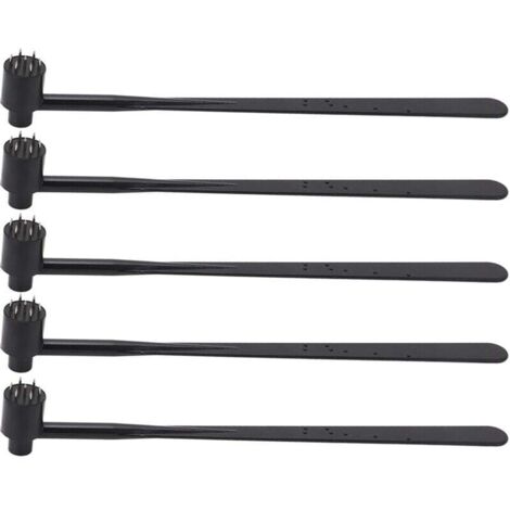 5pcs Plum Blossom Hammer Hammer Single Ext Black Abs Gandage en acier inoxydable pour l'industrie (1/4)