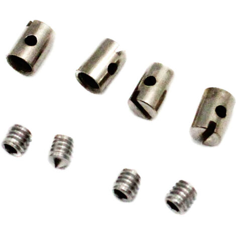 Embouts De Câble D'accélérateur Pour Harley - Lot De 2 - Acier Inoxydable Argenté - Compatible Softail, Touring, Sportster 1980-2017