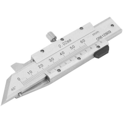 Jauge de chanfrein, 0-50 mm, en acier inoxydable, pour la fabrication mécanique, le traitement du verre et d'autres industries (1/4)