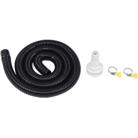Kit D'Installation de Pompe de Cale, Tuyau de Pompe de Cale Noir 1-1/8 Pouces étanche, Tuyau de Pompe de Cale à Installation Facile pour Pompes de Cale avec Sortie de 1-1/8 Pouces (1/4)