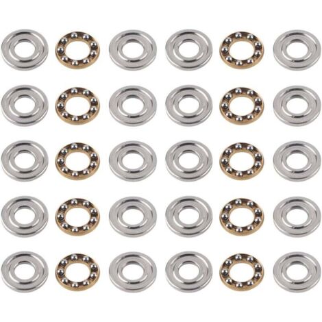 Lot de 10 butées à billes miniatures plates en acier de haute précision (F6-14M 6 x 14 x 5 mm) (1/4)