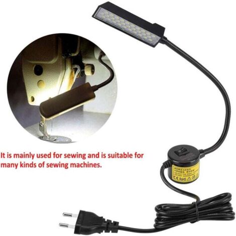 Zoternen Lampe à coudre - Lampe de travail à coudre réglable , avec base magnétique, lampe pour machine à coudre (Couleur : EU plug) (1/4)