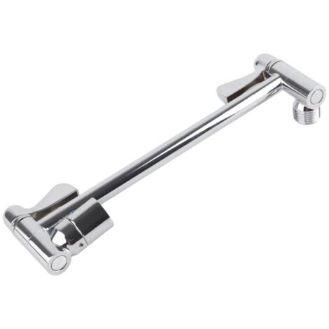 NearMoon Bras de douche, bras d'extension supplémentaire avec bride, tuyau d 'extension mural en acier inoxydable (61 cm, finition chromée